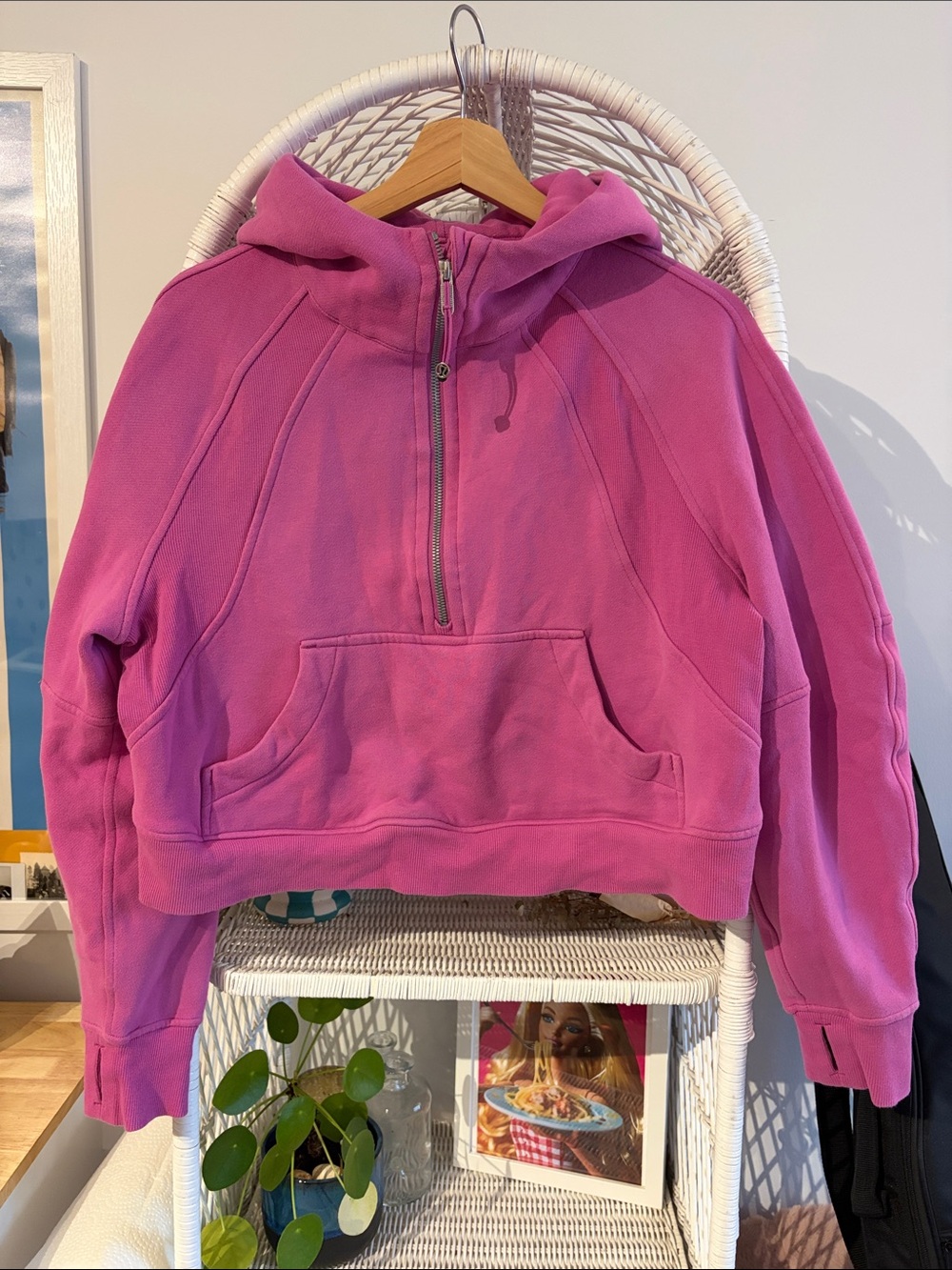 lululemon athletica Fuchsia Half-Zip Hooded Pullover